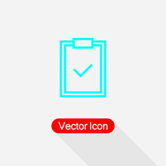 Clipboard With Check Mark Icon Vector Illustration Eps10