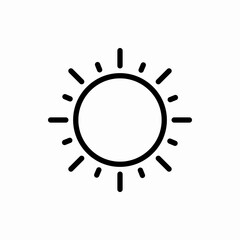 Outline sun icon.Sun vector illustration. Symbol for web and mobile