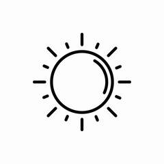Outline sun icon.Sun vector illustration. Symbol for web and mobile