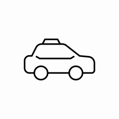 Outline taxi icon.Taxi vector illustration. Symbol for web and mobile
