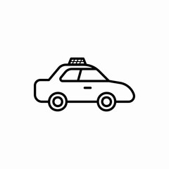Outline taxi icon.Taxi vector illustration. Symbol for web and mobile
