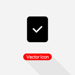 Document With Check Mark Icon Vector Illustration Eps10