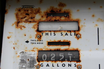 Old gas pump rusty
