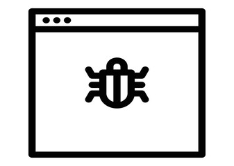 Fototapeta premium Bug Page Web, Website icon 