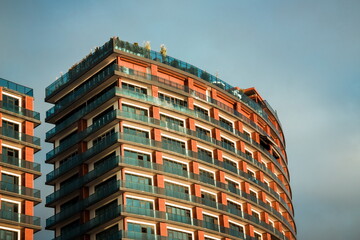 Fototapeta premium Residential building in Batumi city. Batumi. Georgia