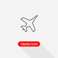 Fighter Plane Icon, Plane Icon Vector Illustration Eps10