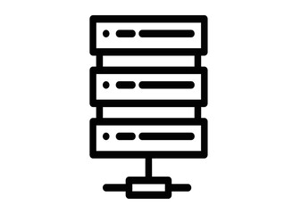 computer servers icon vector illustration and symbol for website