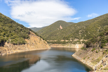 View of a swamp and mountains
