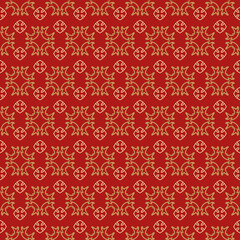 seamless pattern with red flowers