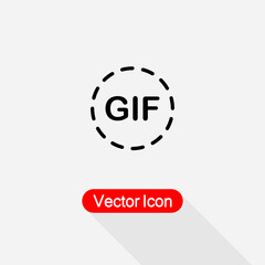 Gif Circle Line Icon Vector Illustration Eps10