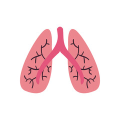 lungs free form style icon vector design