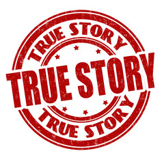 True story grunge rubber stamp