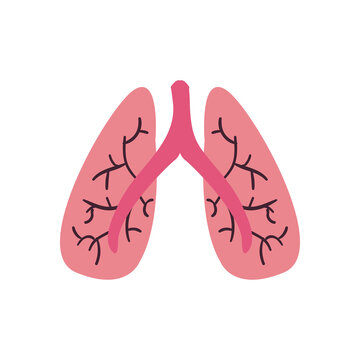 lungs free form style icon vector design