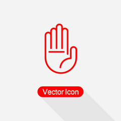 Fototapeta premium Hand Icon, Palm Symbol Hand Stop Icon, Hand Icon Vector Illustration Eps10
