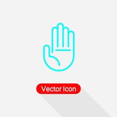 Hand Icon, Palm Symbol Hand Stop Icon, Hand Icon Vector Illustration Eps10