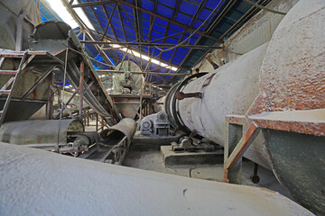 Compound fertilizer production line in a factory, China