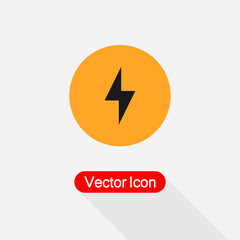 Lightning Icon, Energy Icon, Electricity Icon Vector Illustration Eps10