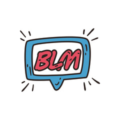 Black lives matter in bubble line and fill style icon vector design