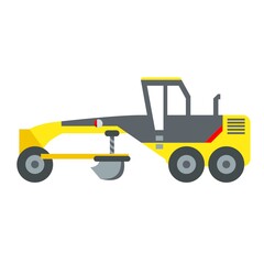 Yellow Motor Grader Vector illustration