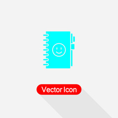 Fototapeta na wymiar Note Book Icon, Diary Icon Vector Illustration Eps10