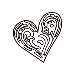 Heart line style icon vector design