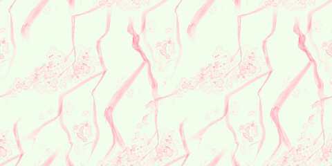 Watercolor Cherry Blossom. Seamless Rose 