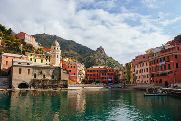 Vernazza Harbour Area in Italy