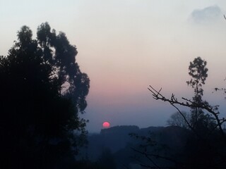 sunrise in the mountains