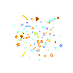 Sprinkles grainy. Cupcake donuts background.