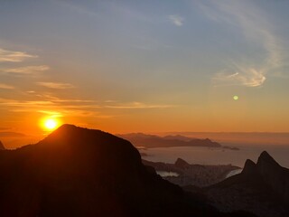 sunset in the mountains