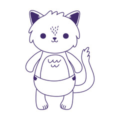 baby shower, cute cat with diaper animal cartoon, celebration welcome newborn