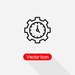 Time Management Icon, Productivity Sign, Efficiency Sign Vector Illustration Eps10