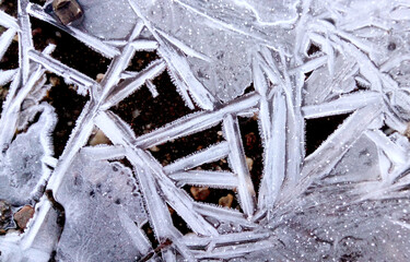 Texturas geométricas de hielo abstracto II