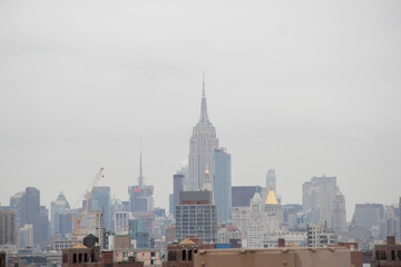 Fototapeta premium paisaje urbano downtown, rascacielos en el horizonte
