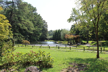 Overlook in Japanese Gardens. Maymont Park, Richmond, Virginia