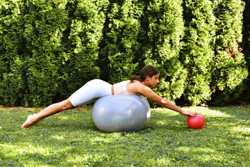 young woman doing yoga