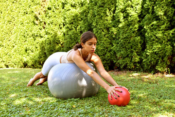 girl with ball sport