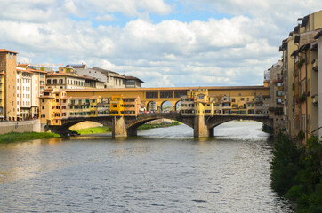 Obraz premium Beautifil the Ponte Vecchio brige in Florence, Italy.