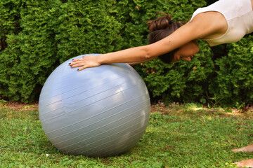 young woman working in garden