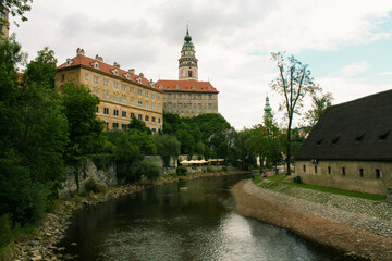 Photo of beautiful Cesky Krumlov castle.