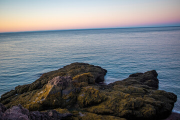 St Martin NB Canada. Lighthouse rocks