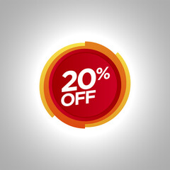 Sale promotion badge 20% off