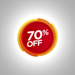 Sale promotion badge 70% off