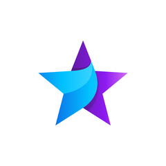 star logo design, 3d style template 