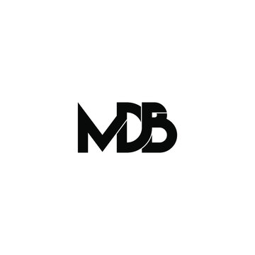 mdb letter original monogram logo design