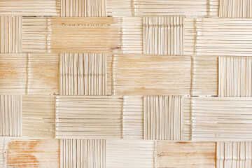 close up woven bamboo pattern texture for background