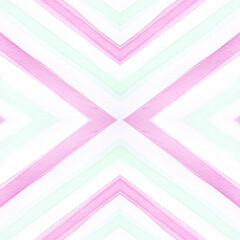 Watercolor Stripes. Geometric Seamless Pattern. 