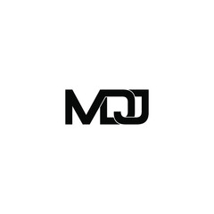 mdj letter original monogram logo design