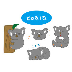 コアラ　デフォルメ　4種類