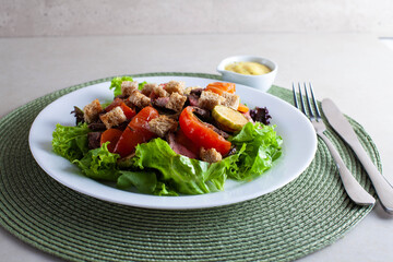 salada rosbife comida fit